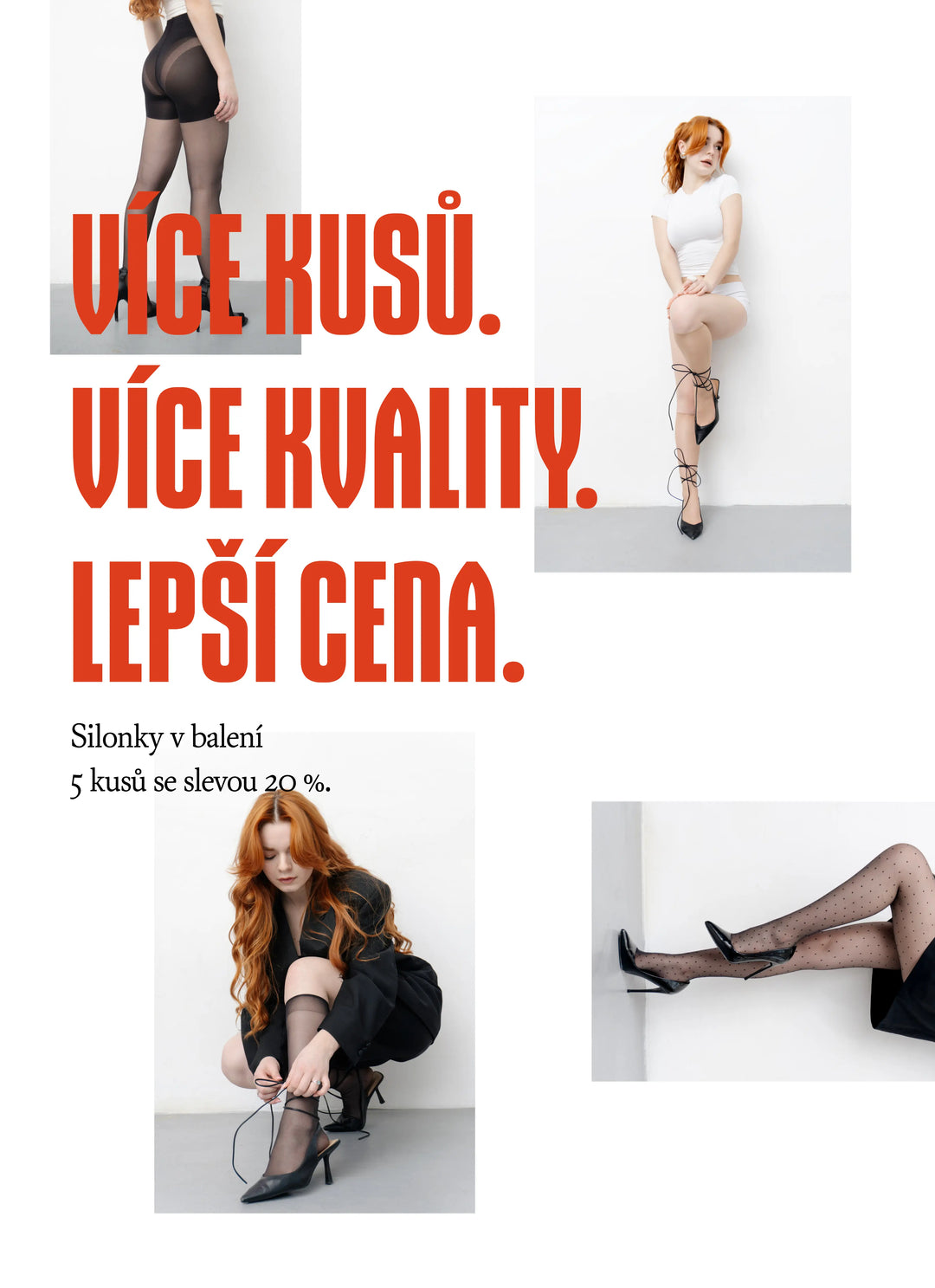 5 PACK: Pančuchy s vysokým pásom | nadotec ELEGANCE | 30 DEN béžová