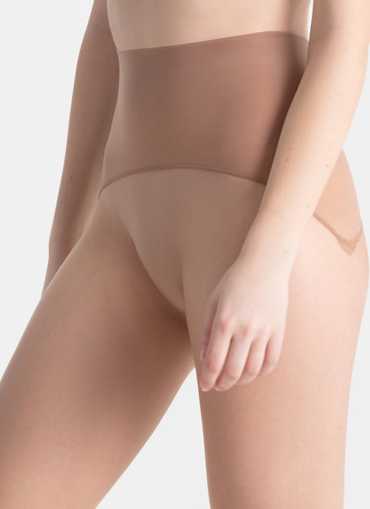 5 PACK: Pančuchy s vysokým pásom | nadotec ELEGANCE | 30 DEN béžová